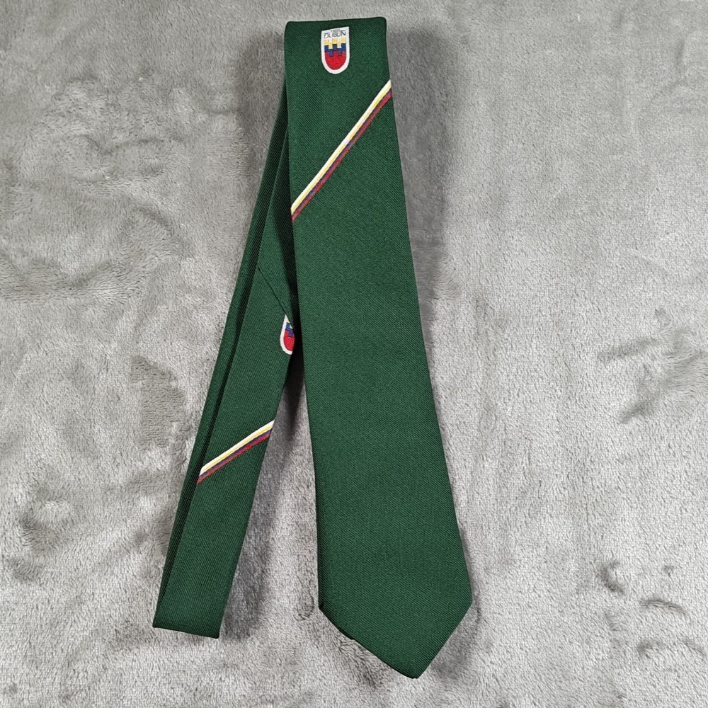 Vintage 1988 Dublin Tie Mens 53.5x2.75 Ireland Necktie S Bernard Crest Striped